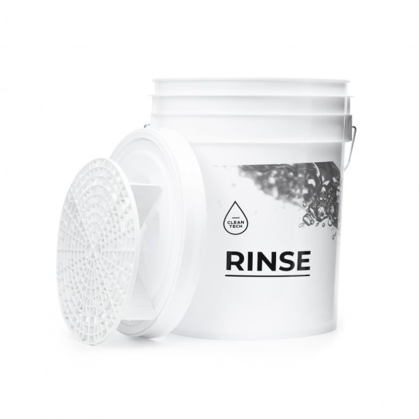Clean Tech Highend Detailing Vaskespand "Rinse" Hvid + Grit Guard